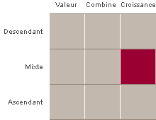 La boîte de style de placement est une représentation graphique des catégories de placement dans lesquelles un gestionnaire de placements investit.